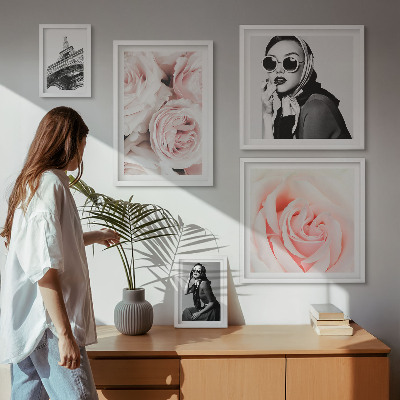 Pared galería de arte Retratos elegantes de rosas