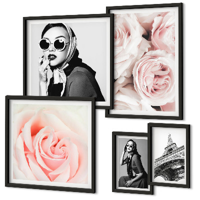 Pared galería de arte Retratos elegantes de rosas