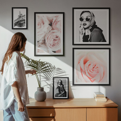 Pared galería de arte Retratos elegantes de rosas