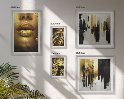 Pared galería de arte Rostros de plantas con estilo glamuroso
