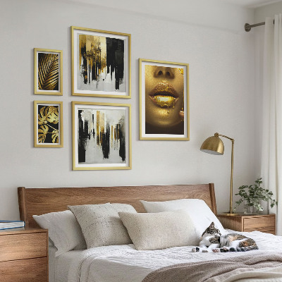 Pared galería de arte Rostros de plantas con estilo glamuroso