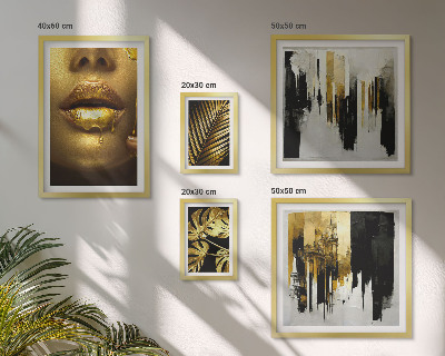 Pared galería de arte Rostros de plantas con estilo glamuroso