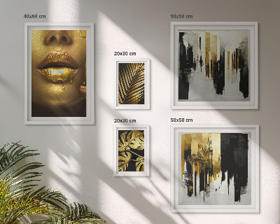 Pared galería de arte Rostros de plantas con estilo glamuroso