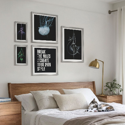 Pared galería de arte motivos creativos abstractos