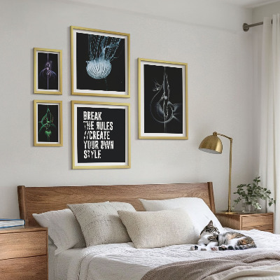 Pared galería de arte motivos creativos abstractos