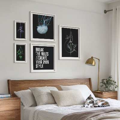 Pared galería de arte motivos creativos abstractos
