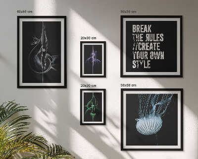 Pared galería de arte motivos creativos abstractos