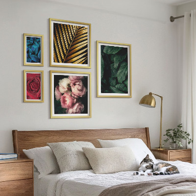 Conjunto de cuadros decorativos motivos florales vegetales