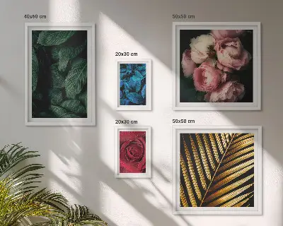 Conjunto de cuadros decorativos con motivos florales y vegetales