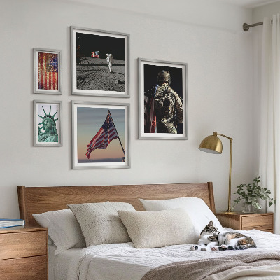 Conjunto de cuadros decorativos Simbolismo estadounidense de la historia