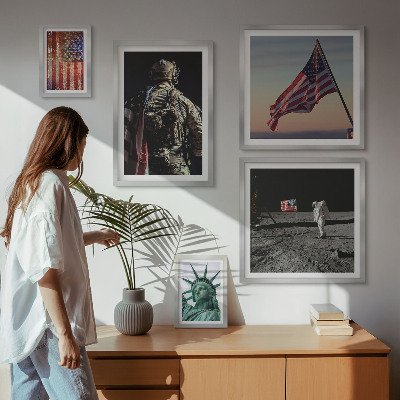 Conjunto de cuadros decorativos Simbolismo estadounidense de la historia