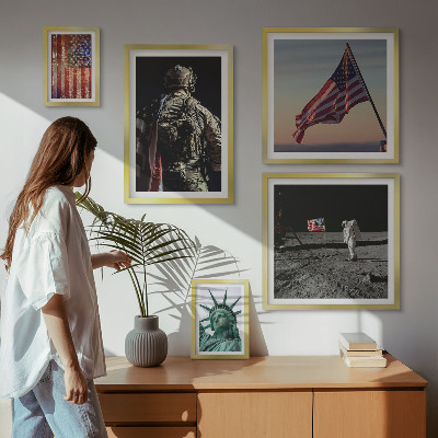 Conjunto de cuadros decorativos Simbolismo estadounidense de la historia