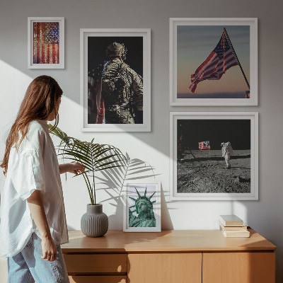 Conjunto de cuadros decorativos Simbolismo estadounidense de la historia