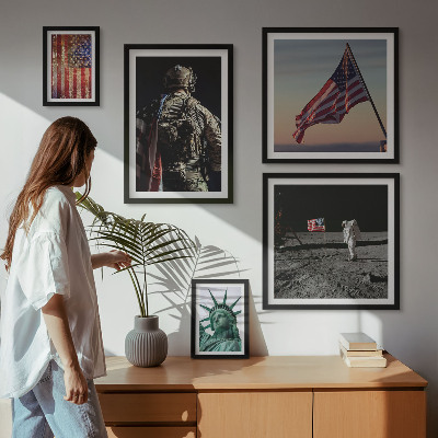 Conjunto de cuadros decorativos Simbolismo estadounidense de la historia