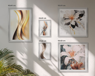 Pared galería de arte Flores abstractas con estilo