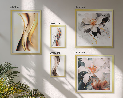 Pared galería de arte Flores abstractas con estilo