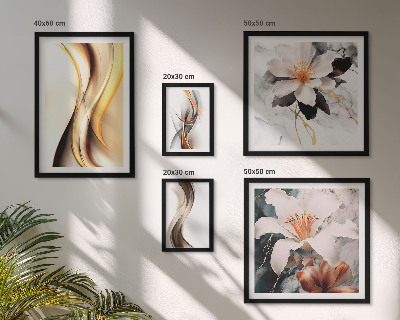 Pared galería de arte Flores abstractas con estilo