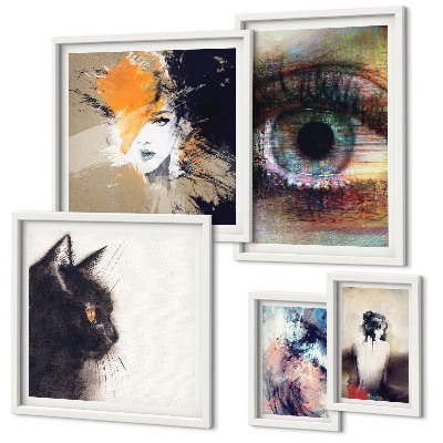 Conjunto de cuadros decorativos Retratos abstractos de arte moderno