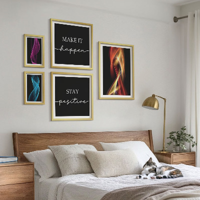 Conjunto de cuadros decorativos Citas, patrones de luz, inspiraciones