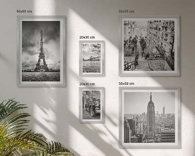 Set de 5 cuadros para salón Iconos arquitectónicos de paisajes urbanos