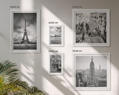 Set de 5 cuadros para salón Iconos arquitectónicos de paisajes urbanos
