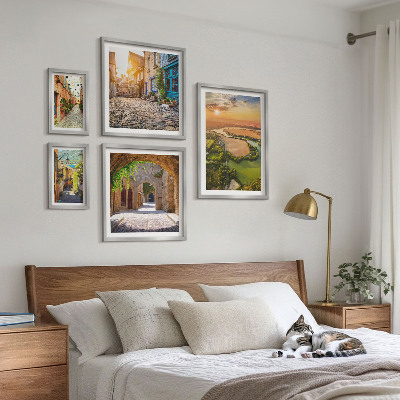 Conjunto de cuadros decorativos Calles encantadoras y pintorescas