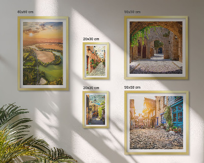 Conjunto de cuadros decorativos Calles encantadoras y pintorescas