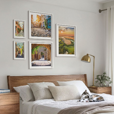 Conjunto de cuadros decorativos Calles encantadoras y pintorescas