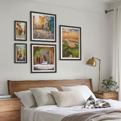 Conjunto de cuadros decorativos Calles encantadoras y pintorescas
