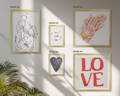 Pared galería de arte Familia, amor, calidez, felicidad