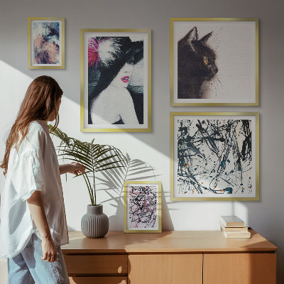Pared galería de arte Retratos abstractos con estilo