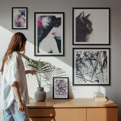 Pared galería de arte Retratos abstractos con estilo