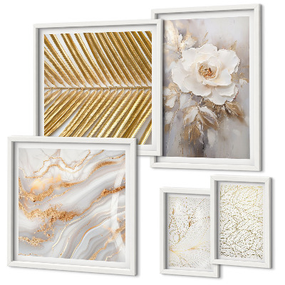 Conjunto de cuadros decorativos Elegantes motivos florales