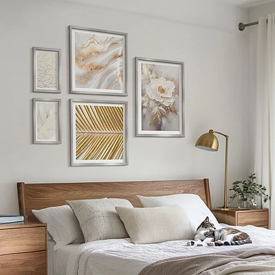 Conjunto de cuadros decorativos con elegantes motivos florales