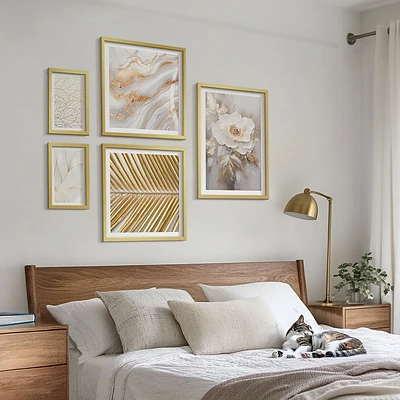 Conjunto de cuadros decorativos con elegantes motivos florales