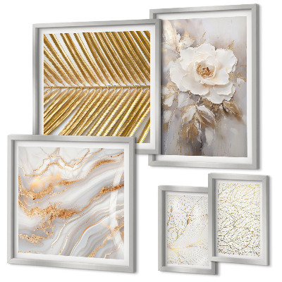 Conjunto de cuadros decorativos Elegantes motivos florales