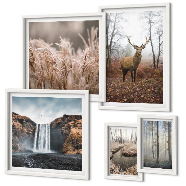 Pared galería de arte paisajes de vida silvestre