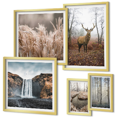 Pared galería de arte paisajes de vida silvestre