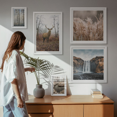 Pared galería de arte paisajes de vida silvestre
