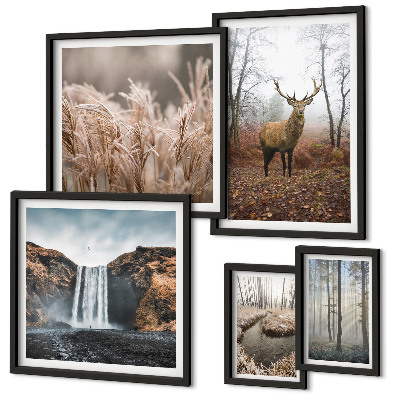 Pared galería de arte paisajes de vida silvestre