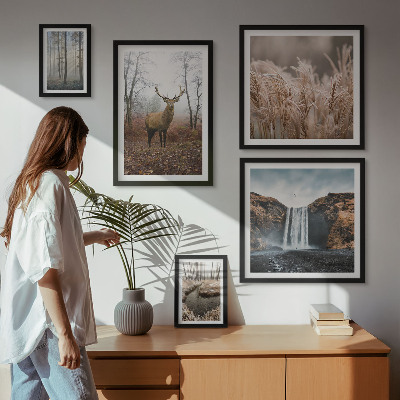 Pared galería de arte paisajes de vida silvestre