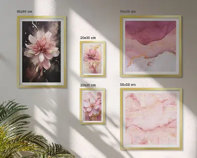 Conjunto de cuadros decorativos con diseño de arreglos florales de rosas