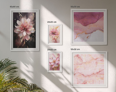 Conjunto de cuadros decorativos arreglos florales rosas