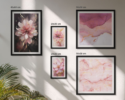 Conjunto de cuadros decorativos arreglos florales rosas