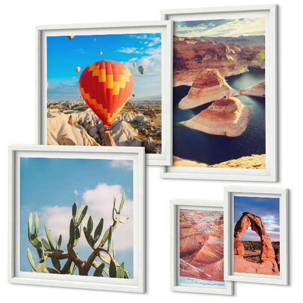 Conjunto de cuadros decorativos Paisajes de montaña y aguas
