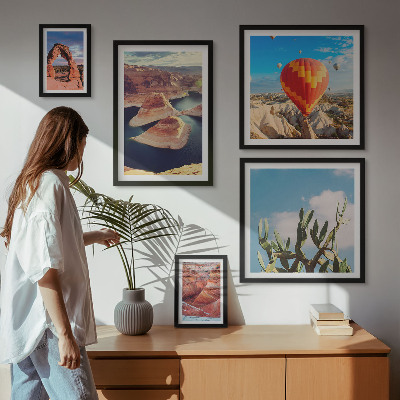 Conjunto de cuadros decorativos Paisajes de montaña y aguas