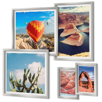 Conjunto de cuadros decorativos Paisajes de montaña y aguas