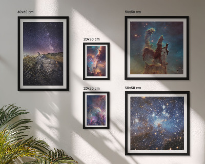 Set de 5 cuadros para salón Paisajes cósmicos de galaxias