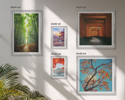 Pared galería de arte Paisajes de Japón, flores de bambú