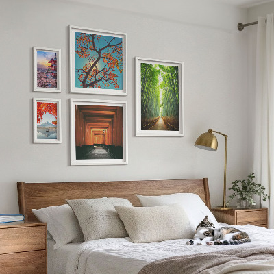 Pared galería de arte Paisajes de Japón, flores de bambú